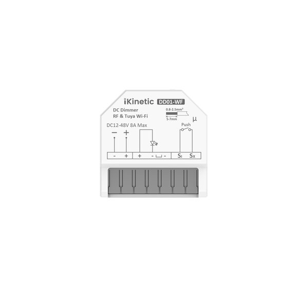 Smartlife Domotica Slimme RF ontvanger voor DC 12-48V-verlichting en apparaten met aan/uit- en dimfunctie, wit