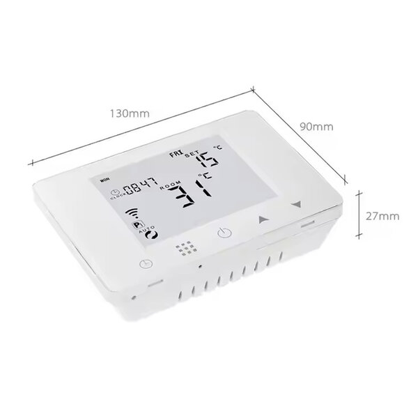 Smartlife Domotica Zwarte slimme thermostaat voor cv met wifi, Zigbee en touchscreen