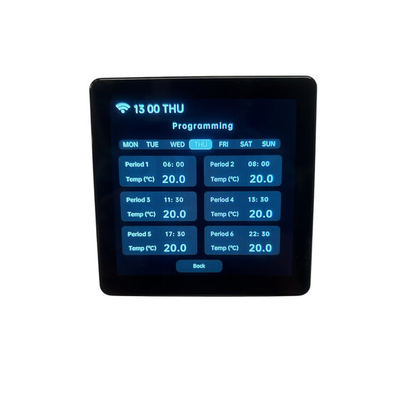 Smartlife Domotica Wifi inbouw thermostaat voor cv ketel met touchscreen en app bediening zwart