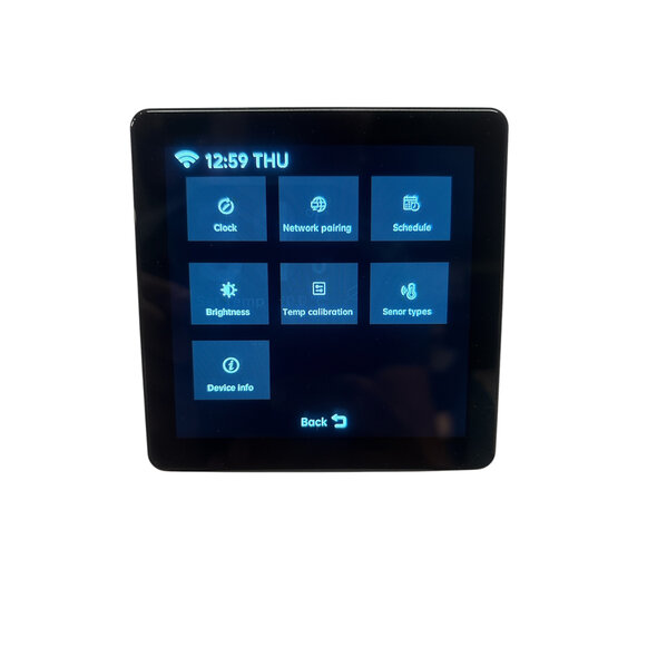 Smartlife Domotica Wifi inbouw thermostaat voor cv ketel met touchscreen en app bediening zwart