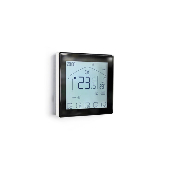 Smartlife Domotica Thermostaat voor CV met RF ontvanger WiFi touchscreen programmeerbaar zwart