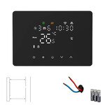 Smartlife Domotica Slimme CV-thermostaat met touchscreen, app- en spraakbediening, programmeerbaar, zwart