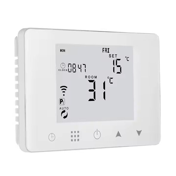Smartlife Domotica Slimme Zigbee thermostaat voor CV met touchscreen en Tuya Smart Life-app wit