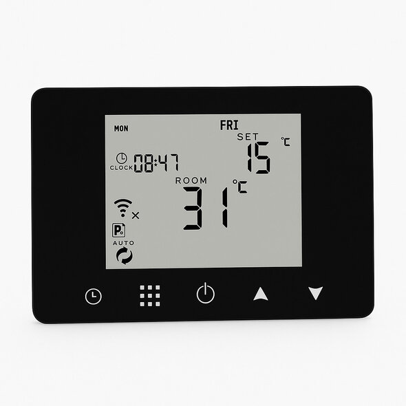 Smartlife Domotica Slimme Zigbee thermostaat voor CV met touchscreen en Tuya Smart Life-app wit