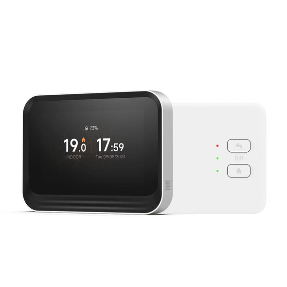 Smartlife Domotica Thermostaat voor cv installatie met WiFi, app-bediening en inzicht in verbruik - Zwart