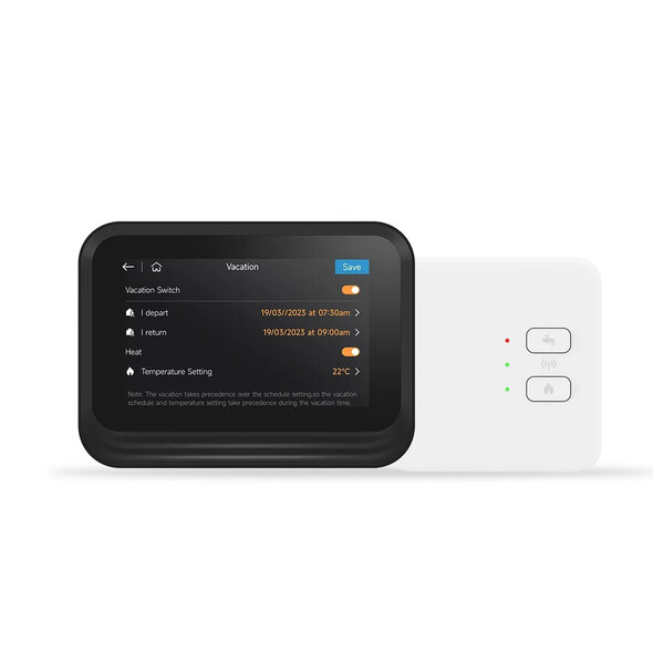 Smartlife Domotica Thermostaat voor cv installatie met WiFi, app-bediening en inzicht in verbruik - Zwart