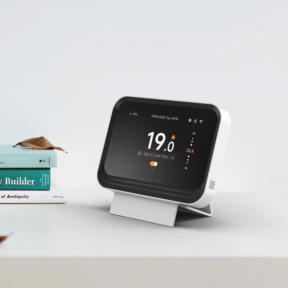 Smartlife Domotica Thermostaat voor cv installatie met WiFi, app-bediening en inzicht in verbruik - Zwart