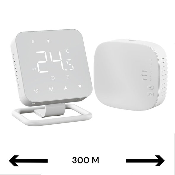 Smartlife Domotica Thermostaat voor CV installatie met wifi draadloze bediening vorstbeveiliging en app bediening
