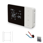 Smartlife Domotica Slimme thermostaat voor cv met wifi, touchscreen, opbouwmontage en USB- of batterijvoeding