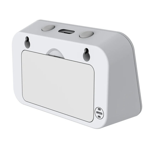 Smartlife Domotica WiFi 4in1 meter voor temperatuur, luchtvochtigheid, lumen en wekkerfunctie - Wit