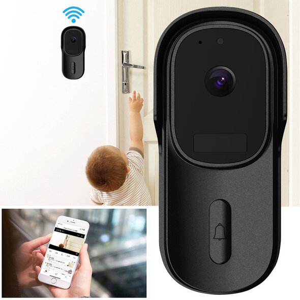 Smartlife Domotica Video deurbel voor buitengebruik met Full HD camera infrarood nachtzicht en IP65 waterdicht