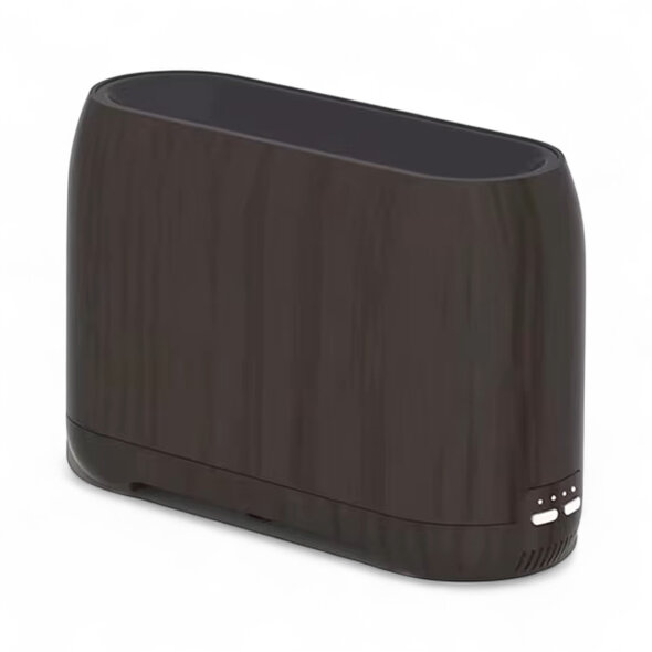 Smartlife Domotica Luchtbevochtiger met WiFi en Tuya-app, vlameffect en Bluetooth speaker, houtlook donker
