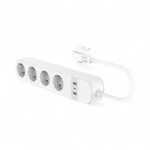 Smartlife Domotica WiFi stekkerdoos met 4 EU-stopcontacten, 2x USB-A en 1x USB-C, 16A/3680W, Wit