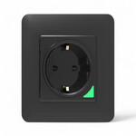 Smartlife Domotica Inbouw stopcontact voor thuis met wifi bediening en spraakbesturing zwart