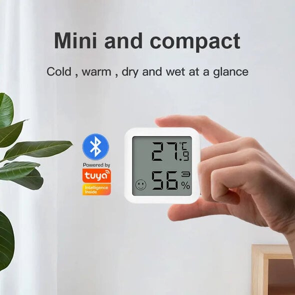 Smartlife Domotica Thermometer en hygrometer voor binnen met real time monitoring en groot display