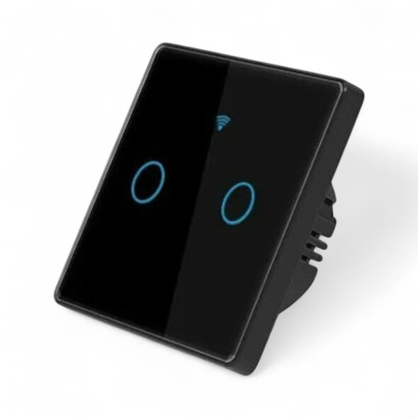 Smartlife Domotica Inbouw WiFi lichtschakelaar met Tuya Smart Life en spraakbesturing Google Home Alexa zwart