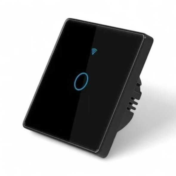 Smartlife Domotica WiFi Touch lichtschakelaar inbouw Tuya Smart Life compatibel Zwart