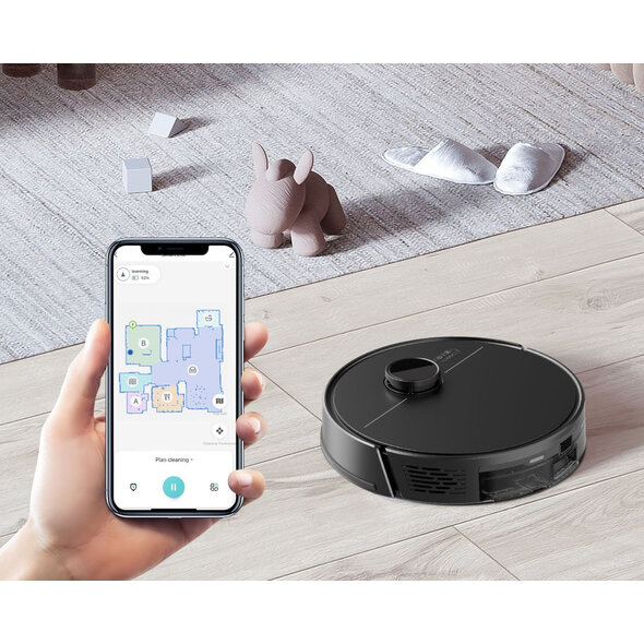 Smartlife Domotica Robotstofzuiger voor vloeren met 3 in 1 functie stofzuigen vegen en dweilen
