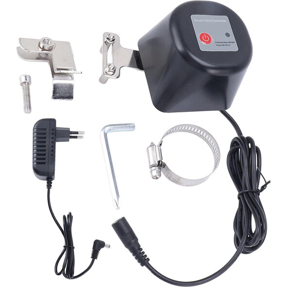 Smartlife Domotica Waterklep met WiFi en app-bediening, DC 12V adapter inbegrepen, zwart