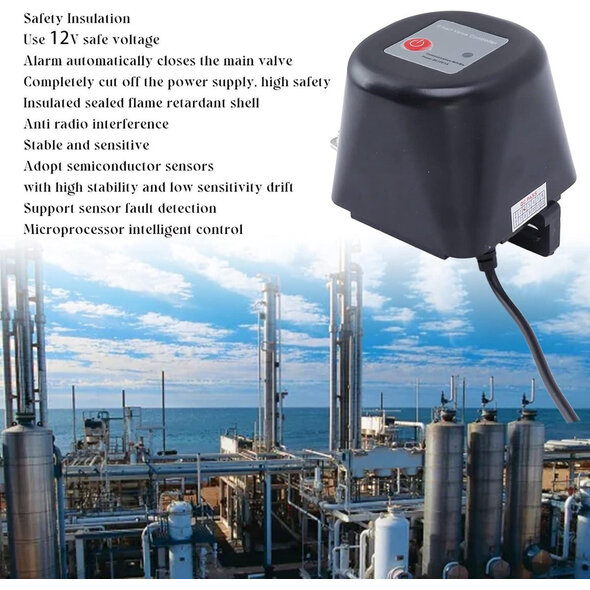 Smartlife Domotica Waterklep met WiFi en app-bediening, DC 12V adapter inbegrepen, zwart