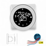 Smartlife Domotica Inbouw slimme thermostaat cv installatie met touchscreen en WiFi (Tuya Smart Life) wit