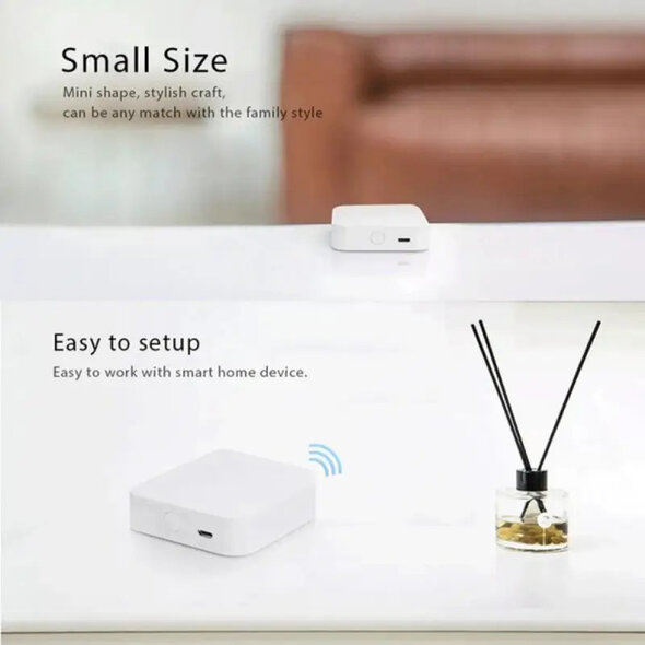 Smartlife Domotica Zigbee gateway 3.0 voor maximaal 100 apparaten, wifi 2,4 GHz, wit