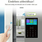 Smartlife Domotica Alarmsysteem voor woning en kantoor met 4G doormelding helder display deur sensor PIR sensor sirene tags afstandsbedieningen