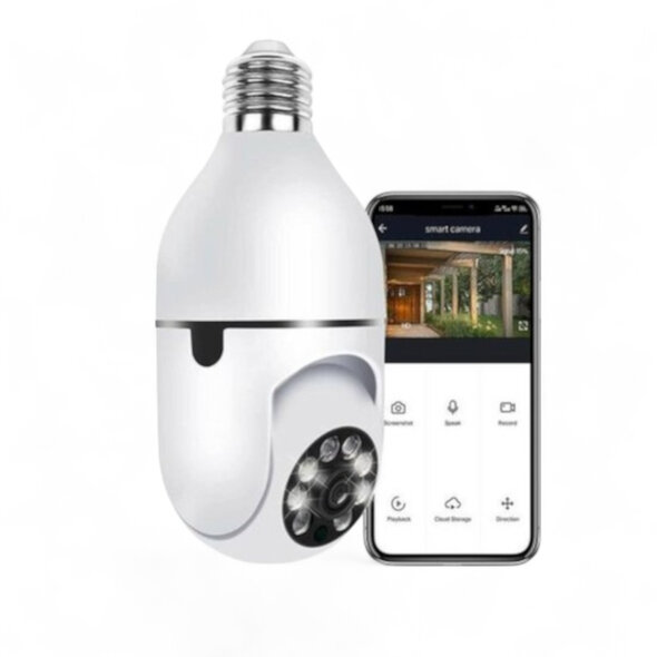 Smartlife Domotica Camera lamp | E27 fitting | 360 draaibaar | 1080P | Wit