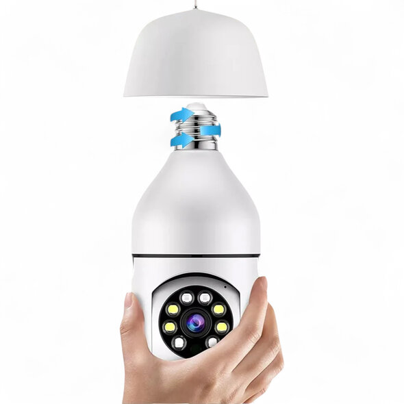 Smartlife Domotica Camera lamp | E27 fitting | 360 draaibaar | 1080P | Wit