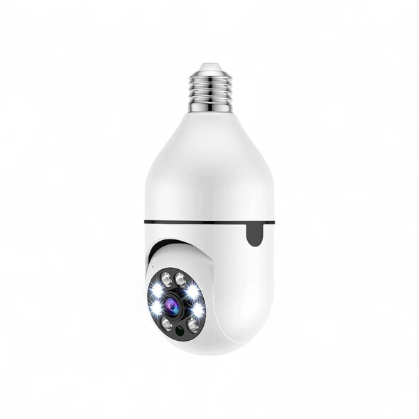Smartlife Domotica E27 camera lamp 360 panoramisch Full HD 1080p wit