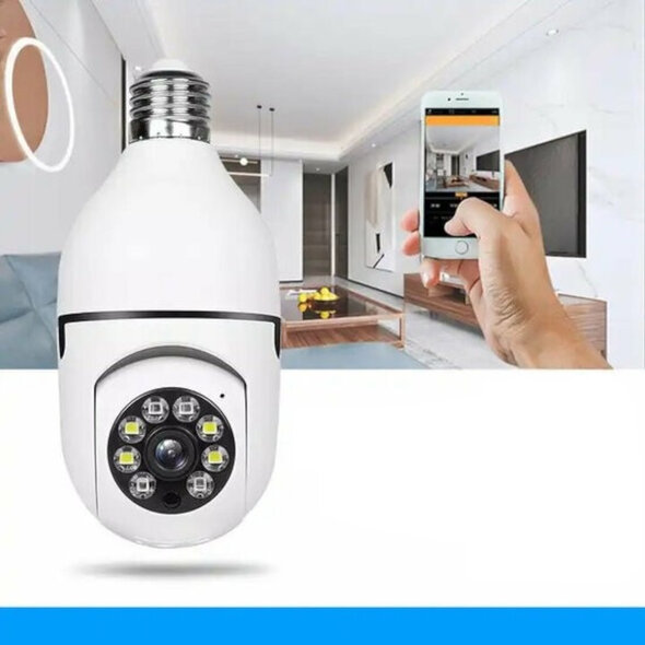 Smartlife Domotica E27 camera lamp 360 panoramisch Full HD 1080p wit