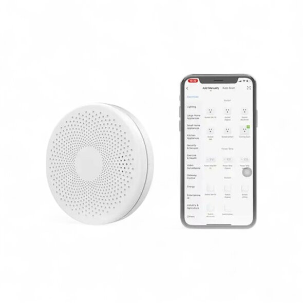 Fire Security Technology Co., Ltd Combimelder rook & koolmonoxide met WiFi 2.4 GHz en Tuya-app, 85 dB, wit