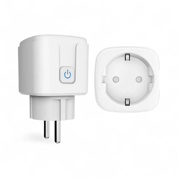 Smartlife Domotica Slimme stekkers 3-pack met wifi en Bluetooth en energiemeter in wit