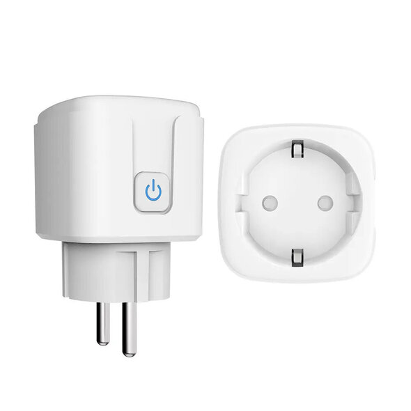 Smartlife Domotica Slimme stekkers 3-pack met wifi en Bluetooth en energiemeter in wit