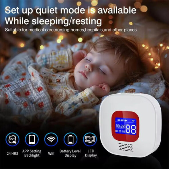 Smartlife Domotica SOS Alarmset binnenhuis met 4G-simkaart, intercomfunctie en waterdichte IP65-knop (wit)