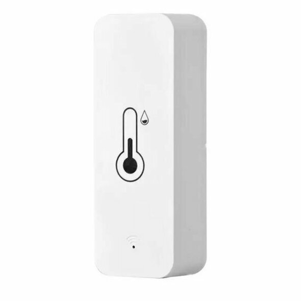 Smartlife Domotica Hygrometer / temperatuur binnensensor met WiFi en LED-display, Tuya Smart Life, wit