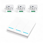 Smartlife Domotica Draadloze schakelaar met RF 433 MHz en 3 knoppen, inclusief ontvanger 10A (wit)