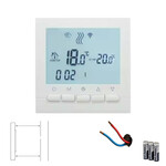 Smartlife Domotica Thermostaat voor cv met touchscreen, inbouw, 2-draads, programmeerbaar, wit