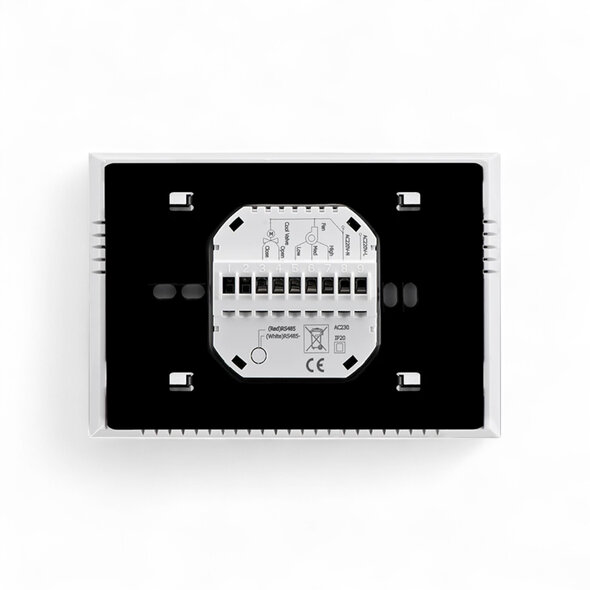 Smartlife Domotica Slimme inbouwthermostaat voor elektrische vloerverwarming met touchscreen, zwart