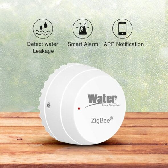 Smartlife Domotica Waterlekkage sensor Zigbee met waterdicht ontwerp en lange batterijduur