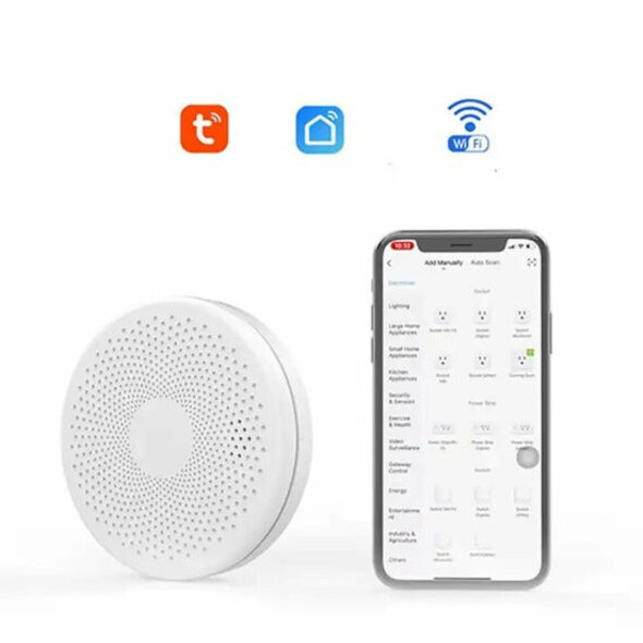 Smartlife Domotica Rookmelderset en koolmonoxidemelder met WiFi en Tuya Smart Life (Wit)
