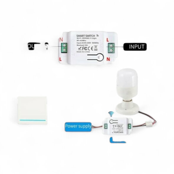 Smartlife Domotica Stroomonderbreker voor wifi en RF met tien ampere vermogen en spraakbesturing