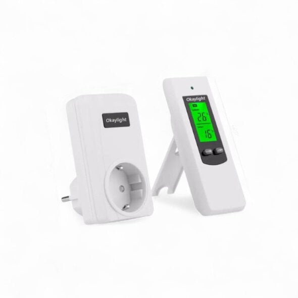 Smartlife Domotica Stekker thermostaat voor verwarming en airco met afstandsbediening en kinderslot