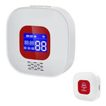 Smartlife Domotica SOS-knop voor ouderen wit - basisstation met display en batterijstatus, 2.4GHz WiFi (binnen)