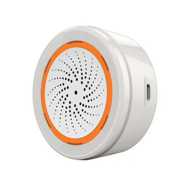 Smartlife Domotica Draadloze Zigbee sirene 90dB met USB-C of batterijvoeding, wit