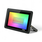 Smartlife Domotica Schijnwerper buiten met wifi-appbediening, RGB en koud wit, 30 Watt, IP66, zwart