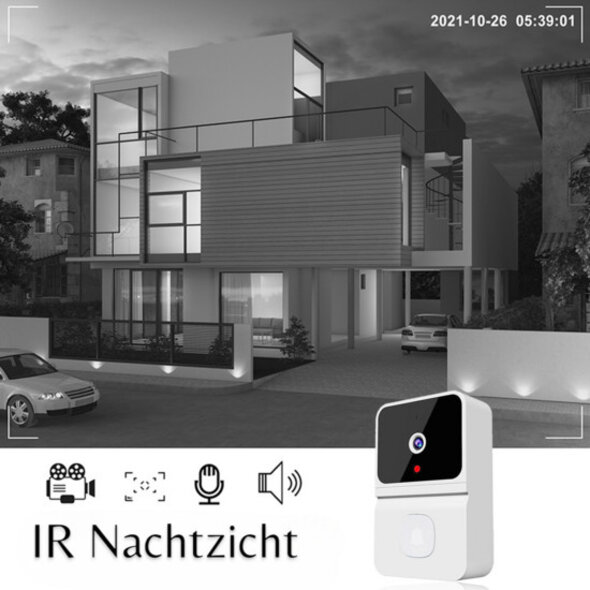 Smartlife Domotica Deurbel camera voor binnen en buiten met 1280P HD nachtzicht en tweeweg audio bediening via app