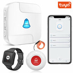 Smartlife Domotica SOS alarmset met knop en zwart horloge voor gebruik binnen WiFi (2.4GHz)