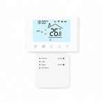 Smartlife Domotica Thermostaat voor CV en boiler met touchscreen draadloze bediening en app spraakbediening wit