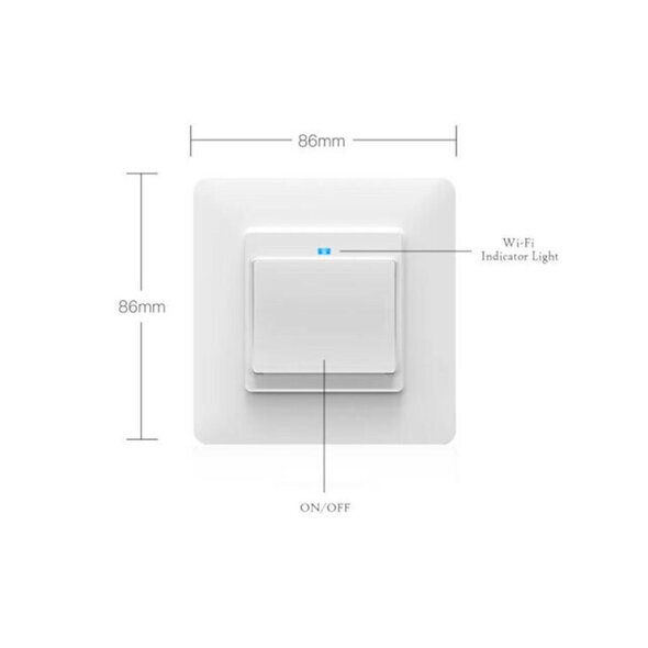 Smartlife Domotica Slimme witte WiFi lichtschakelaar voor inbouw met controleverlichting